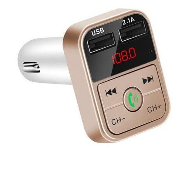 Transmissor Bluetooth 5.0 para Carro, Receptor áudio Auto MP3 Player, Carregador Rápido USB para Carro.